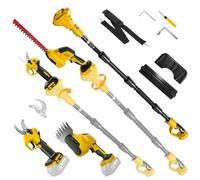 Cesoie elettriche e tagliasiepi Combo Kit compatibile con batteria DeWalt 20 V Max, mini motosega elettrica con estensione Tree Pruner, cespugliatore per arbusti