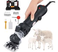 Cesoie elettriche per pecore 110v/220v, velocità regolabile, taglialana per lana, per toelettatura di animali, taglio di capelli per bestiame resistente all'allevamento, giallo (nero)