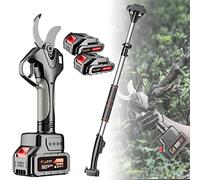 Cesoie elettriche per potatura a batteria da 21 V, cesoie elettriche per potatura estensibili da 45 mm/1,8 pollici, alimentate a batteria, con asta di prolunga