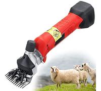 Cesoie elettriche senza fili con ricarica 12V Cesoie per pecore portatili 2500R/MIN Trimmer professionale per pecore/capre/cammello/bovini/bestiame da fattoria,Rosso