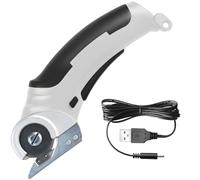 Cesoie elettriche senza fili per tessuti, utensili da taglio ricaricabili USB per tessuti, pelle e tappeti, ergonomiche, alimentate a batteria per artigianato e cucito