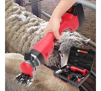 Cesoie per pecore elettriche da 380 W, tosatrici portatili per pecore con 6 velocità, cesoie elettriche per capre per capra e capra per animali pesanti per toelettatura di peli di animali