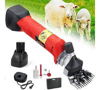 Cesoie per pecore elettriche senza spazzole Forbici per lana da 200 W Tosatrici per animali senza fili professionali Macchina per tosare le pecore con batteria al litio ricaricabile, per cavalli, bov
