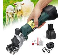 Cesoie per pecore elettriche senza spazzole Forbici per lana da 200 W Tosatrici per animali senza fili professionali Macchina per tosare le pecore con batteria al litio ricaricabile, per cavalli, bov