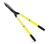 Cesoie per siepi, 73 cm, tagliasiepi, forbice da giardino grande, solida, manuale con manico in PVC, tagliasiepi in acciaio al manganese telescopico, per forma e taglio di siepi (giallo estraibile)