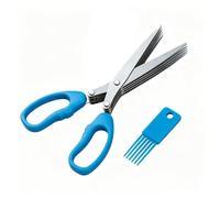 Cesoie per verdure 5 strato taglierina rapida acciaio inossidabile pettine | taglio multiuso con 5 lame, tagliano rapidamente scalogno e verdure morbide impugnatura comoda per preparazione