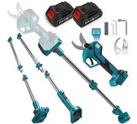 Cesoie telescopiche a batteria, 2 in 1, con asta telescopica, 50 mm, 21 V