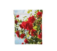 Cespuglio di rose rosse stampato, Spremere il portafoglio superiore da donna Borsa portaoggetti Piccola portamonete Portamonete