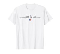 C'Est La Vie - Bandiera Francese a Forma di Cuore, Souvenir della Francia Maglietta