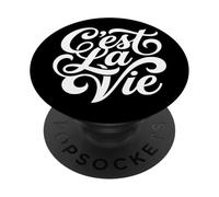 C'est La Vie - Script di filosofia della vita con citazione francese PopSockets PopGrip Adesivo