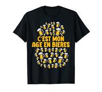 C'est mon âge en bières - Anniversario 50 ans - Humour bière Maglietta