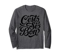 C'Est Si Bon Francia Detto Scrittura Tipografia Maglia a Manica