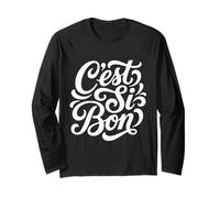 C'Est Si Bon French Script Tipografia Maglia a Manica