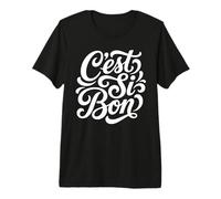 C'Est Si Bon French Script Tipografia Maglietta Premium