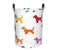 Cesta Biancheria Cute Dachshound Dogs Print Rotondo Lavaggio Borsa Stabile Ceste Per La Biancherias Per Bagno Vestiti Bedroom 40X50Cm