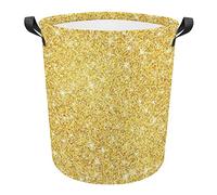 Cesta Biancheria Scintillio D'Oro Glitterato Ceste Per La Biancheria Grande Capacità Lavaggio Borsa Decorativa Cesto Della Biancheria Per Bedroom Dorms Abiti Sporchi 40X50Cm