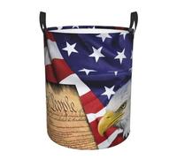 Cesta Biancheria Sporca American Flag Patriotic Usa Bald Eagle And Book Antipolvere Cesto Porta Biancheria Pieghevole Ceste Per La Biancherias Per Bucato Bedroom Vestiti 34X42Cm