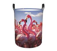 Cesta Biancheria Sporca Flamingos Partying Print Pieghevole Cesto Della Biancheria Multiuso Ceste Per La Biancherias Per Camera Bucato Bedroom 40X50Cm