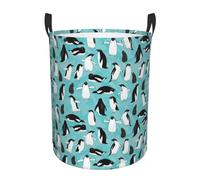 Cesta Biancheria Sporca Penguins Rotondo Cesto Biancheria Sporca Portatile Ceste Per La Biancherias Per Camera Bagno Dorms 40X50Cm