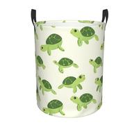 Cesta Bucato 40X50Cm, Cartoon Turtle Pattern Stoccaggio Paniere Portatile,Multiuso Cesto Biancherias Per Abiti Sporchi Giocattoli Bucato
