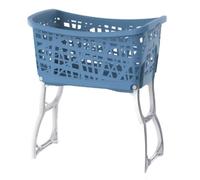 Cesta Bucato con Stand Up Alta con Manici Grande in Plastica Comoda e Delicata