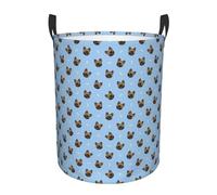 Cesta Bucato French Cowdog Face Multiuso Cesto Biancheria Sporca Impermeabile Ceste Per La Biancherias Per Abiti Sporchi Camera Bagno 40X50Cm