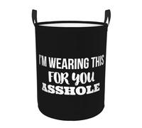 Cesta Bucato I'M Wearing This For You Asshole Robusto Cesto Biancheria Sporca Antipolvere Ceste Per La Biancherias Per Dorms Abiti Sporchi Camera 34X42Cm