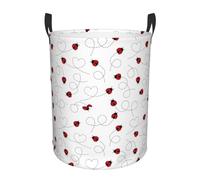 Cesta Bucato Ladybugs Flying On Dotted Route Robusto Cesto Biancheria Sporca Portatile Ceste Per La Biancherias Per Camera Giocattoli Bedroom 40X50Cm