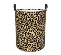 Cesta Bucato Leopard Print Con Manico Cesto Biancheria Sporca Decorativa Ceste Per La Biancherias Per Giocattoli Abiti Sporchi Camera 40X50Cm