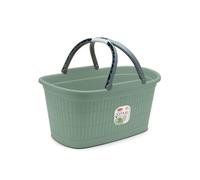 Cesta Bucato Multiuso Ovale Domus Green Tea con Manici 58 x 38 x 29,5 cm