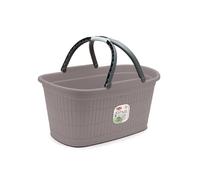 Cesta plastica riciclata con manici (58x38x29,5cm) DOMUS HOME COLLECTION Greige