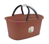 Cesta Bucato Multiuso Ovale Domus Mocha Mousse con Manici 58 x 38 x 29,5 cm
