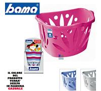 CESTA BUCATO PORTABIANCHERIA BEAN CM 60X40X38 H - LT. 43 COLORI ASSORTITI