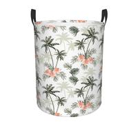 Cesta Bucato Vintage Palm Trees Multiuso Cesto Biancheria Sporca Antipolvere Ceste Per La Biancherias Per Dorms Bedroom Giocattoli 40X50Cm