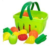 CESTA CON FRUTAS Y VEGETALES 22 PIEZAS 30X21X16