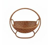 Cesta con Manico con Colore Marrone Caldo Cesto Intrecciato con Manici
