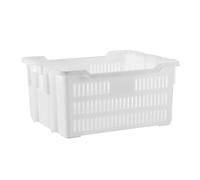 Giganplast Container Cesta Forata, Tipo Container, Plastica, Bianco