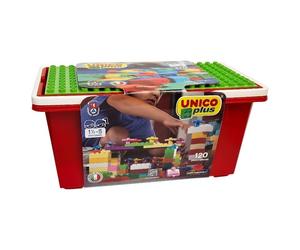 Cesta Costruzioni mattoncini secchio UnicoPlus 120pz - Androni 8502