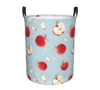Cesta Del Bucato 40X50Cm, Cute Apples Pattern Ceste Portabiancheria Stabile,Rotondo Ceste Per La Biancherias Per Dorms Bucato Bagno