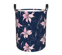 Cesta Del Bucato 40X50Cm, Digital Pink Flower Pattern Stoccaggio Paniere Multiuso,Stabile Sacchi Da Biancherias Per Giocattoli Bucato Dorms