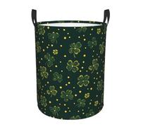 Cesta Del Bucato 40X50Cm, Leaves Pattern Cesto Della Biancheria Stabile,Multiuso Ceste Per La Biancherias Per Abiti Sporchi Camera Bagno