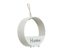 Cesta di ferro sospeso cesto bianco rotondo moderno moderno organizzatore montato per la parete per soggiorno sala da pranzo decorazione per la casa