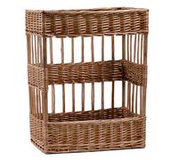 Cesta espositore in vimini rettangolare cm 38x28xh48 - base cm 36x26