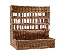 Cesta espositore in vimini rettangolare cm 46x43xh12/58 - base cm 45x43