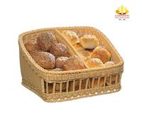 Cesta espositore pane in vimini inclinato con divisore 30x40cm