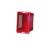 CIS Cesta rettangolare per uva in plastica forata, fondo chiuso 56x35x31 cm 40 lt