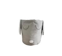 Cesta Giochi Bambini Orecchie Bianche - Tessuto Grigio Contenitore Giochi Bambini con Dolce Motivo - Cesta Porta Giochi Grande e Robusto - Cesto Portagiochi per Cameretta e Stanza del Neonato