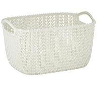 CURVER Giulietta Cestino Knit Rettangolare 8L in Bianco, 30 x 22.5 x 17 cm