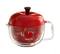 Cesta Lavaverdura Frutta Design Colorato Cucina(red) | Asciugatura centrifuga rapida, plastica PP , dimensioni compatte 21x17cm, per ideale per pasti veloci