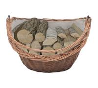 Cesta Legna da Ardere con Manico 60x44x55 cm Naturale in Salice
